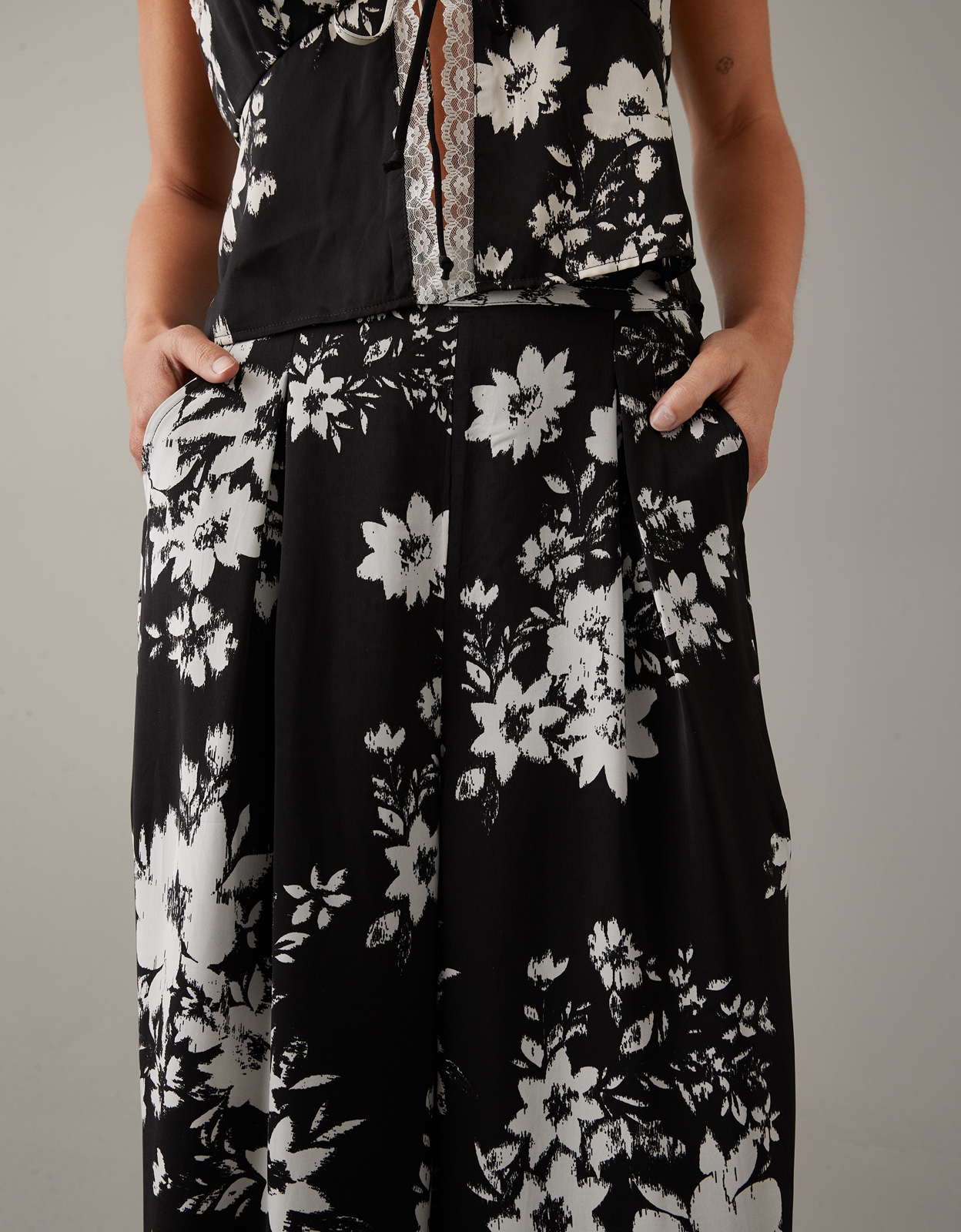 Shop AE High-Waisted Pull-On Wide Leg Pant online