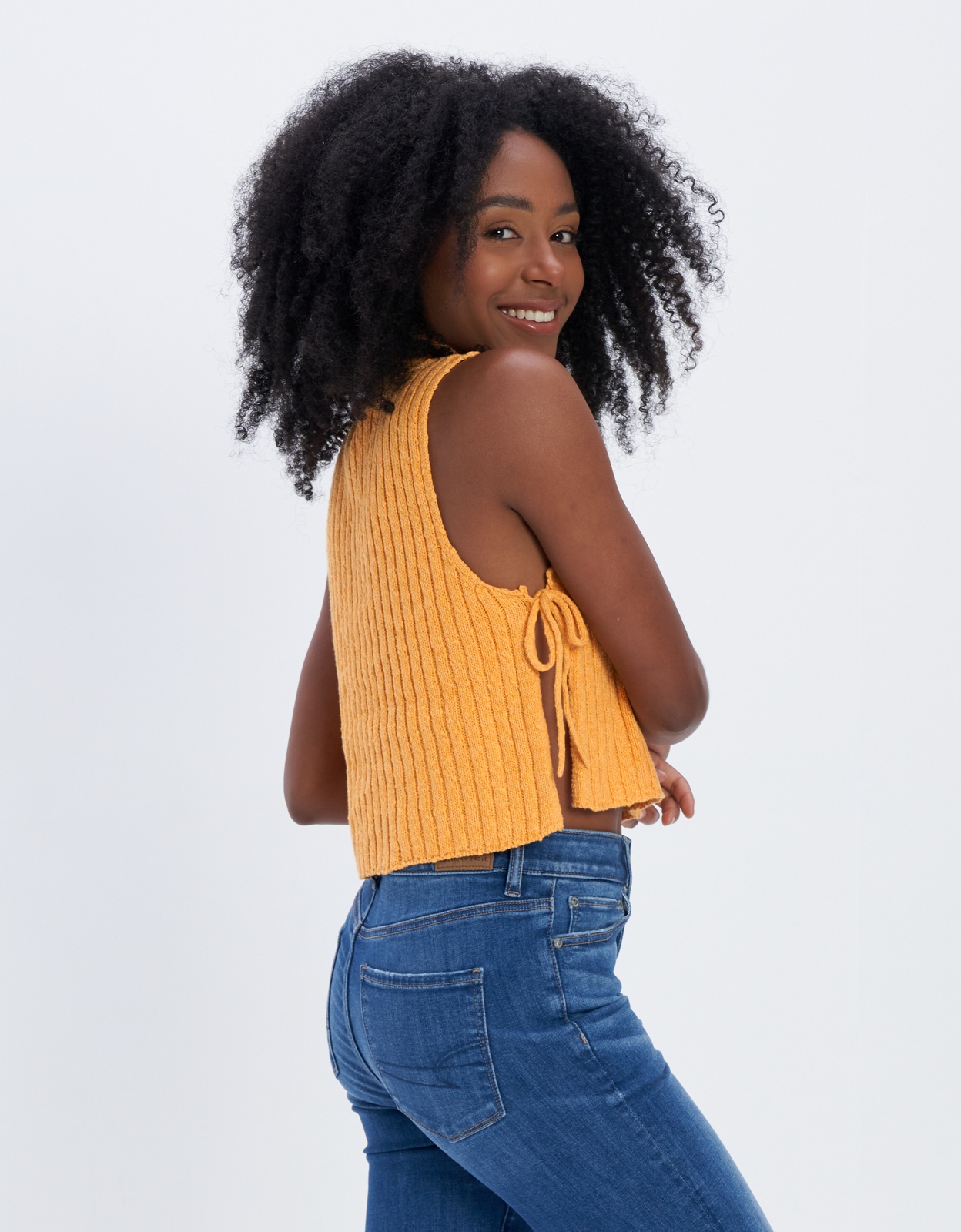 American eagle yellow crop top outlet
