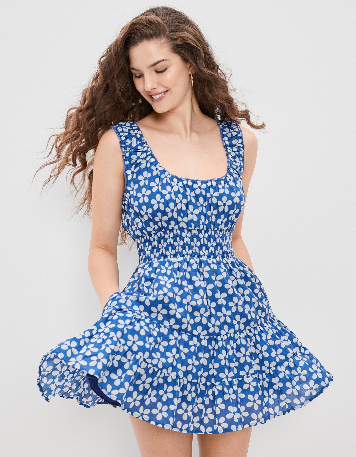 American eagle best sale blue floral dress