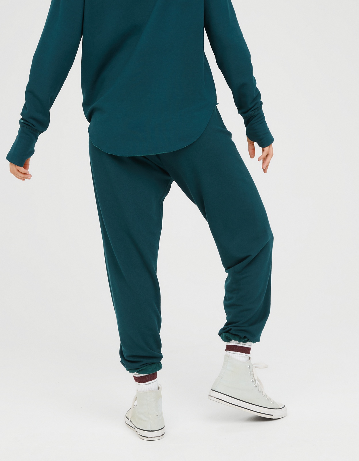 Ae gridback deals fleece jogger pant