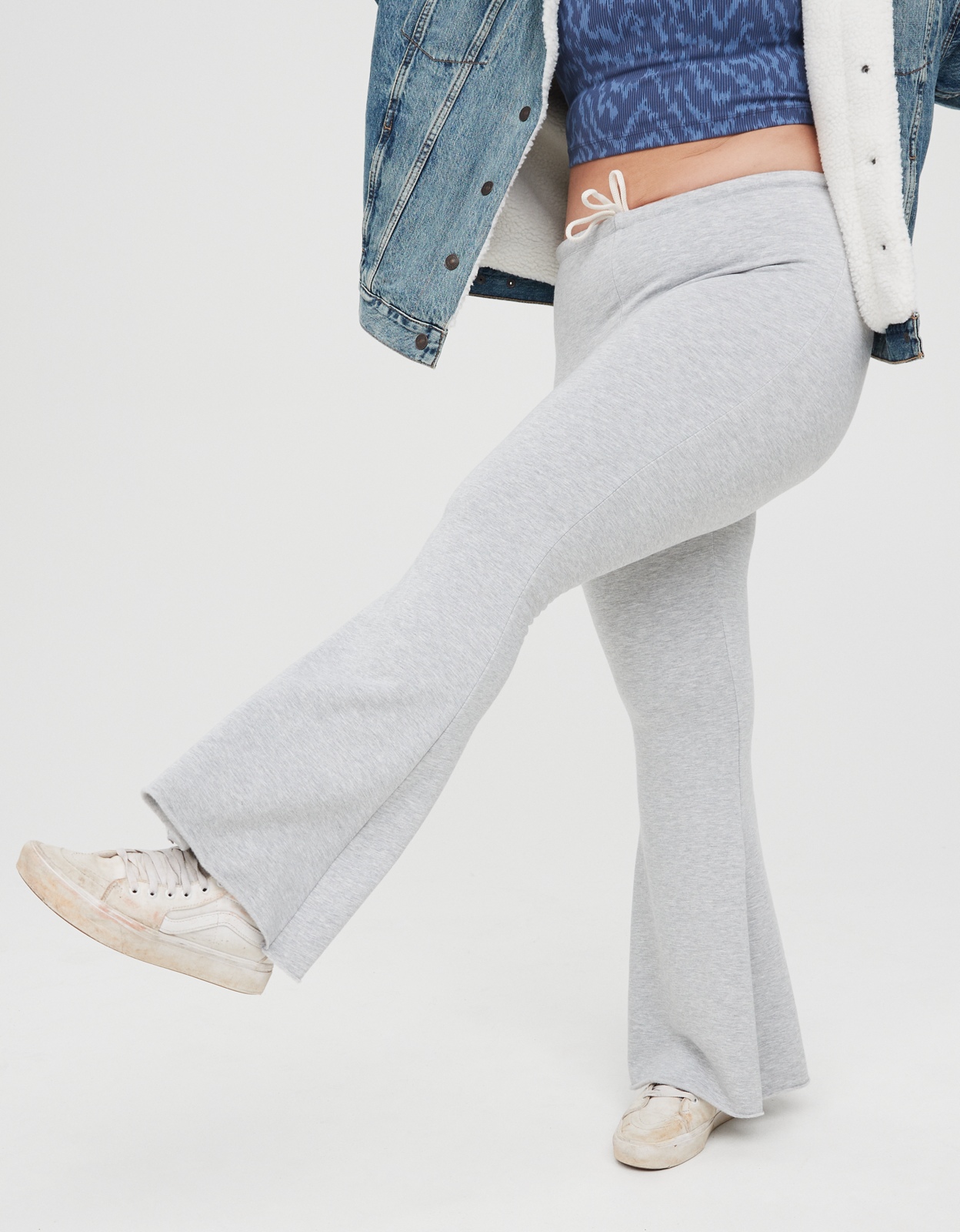 Shop OFFLINE By Aerie OTT Fleece Super Flare Pant online