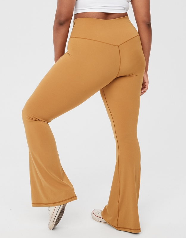 Shop OFFLINE By Aerie Real Me High Waisted Crossover Flare Legging online