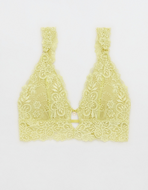 Shop Aerie Lace Padded Plunge Bralette online