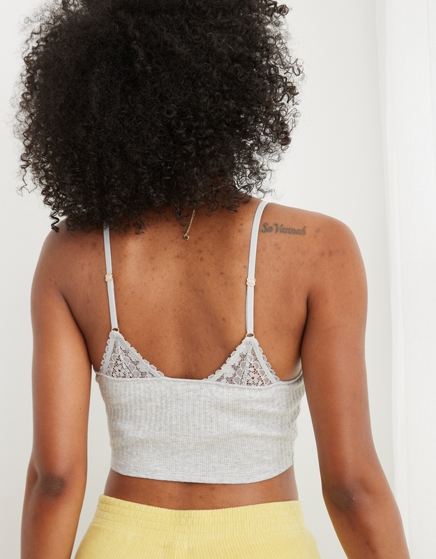 Shop Aerie Ribbed Lace Bra Top online