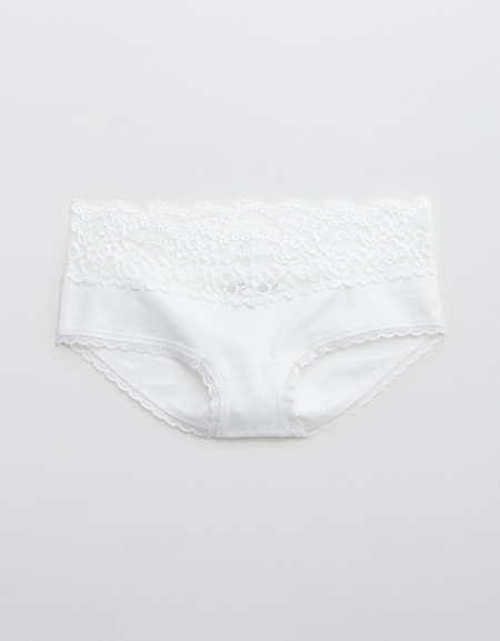 Shop Aerie Island Breeze Lace Lurex Cheeky Underwear online