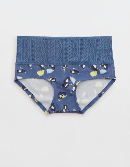 Aerie Seamless Cable Boybrief Underwear In Blue